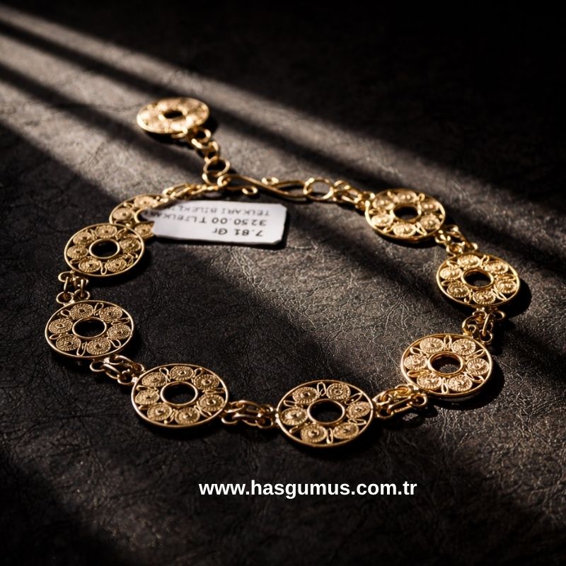 Gümüş Telkari Bileklik