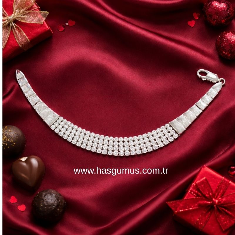 Zirkon Taşlı Bileklik