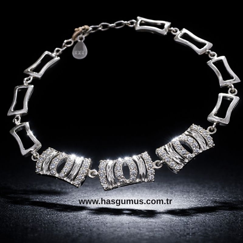 Zirkon Taşlı Bileklik