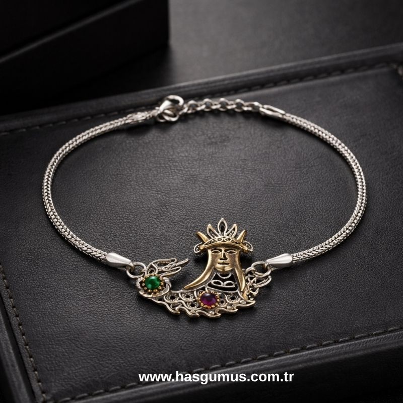 Gümüş Şahmeran Bileklik