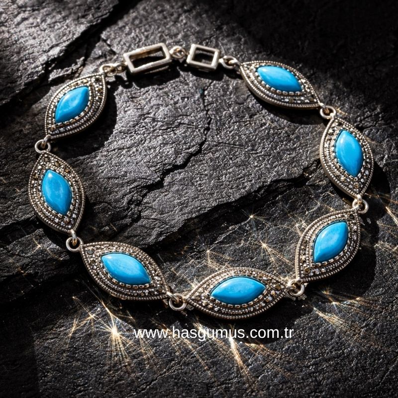 Firüze Taşlı Bileklik