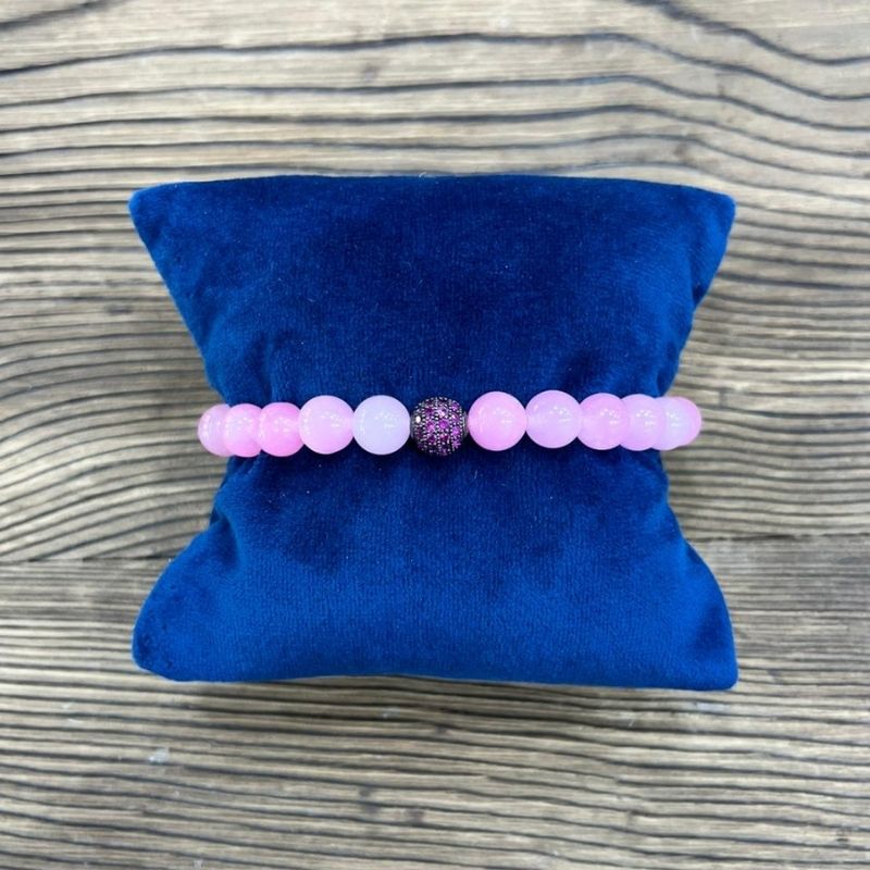 Pink Kuvars Bileklik