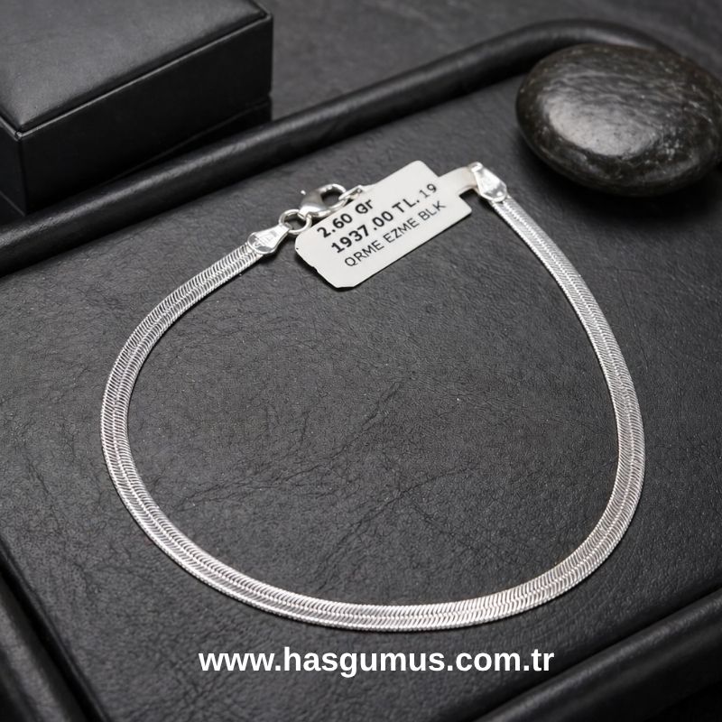 Ezme Gümüş Bileklik