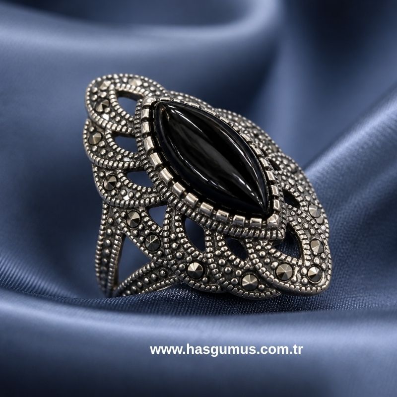 Gümüş Markazit Yüzük