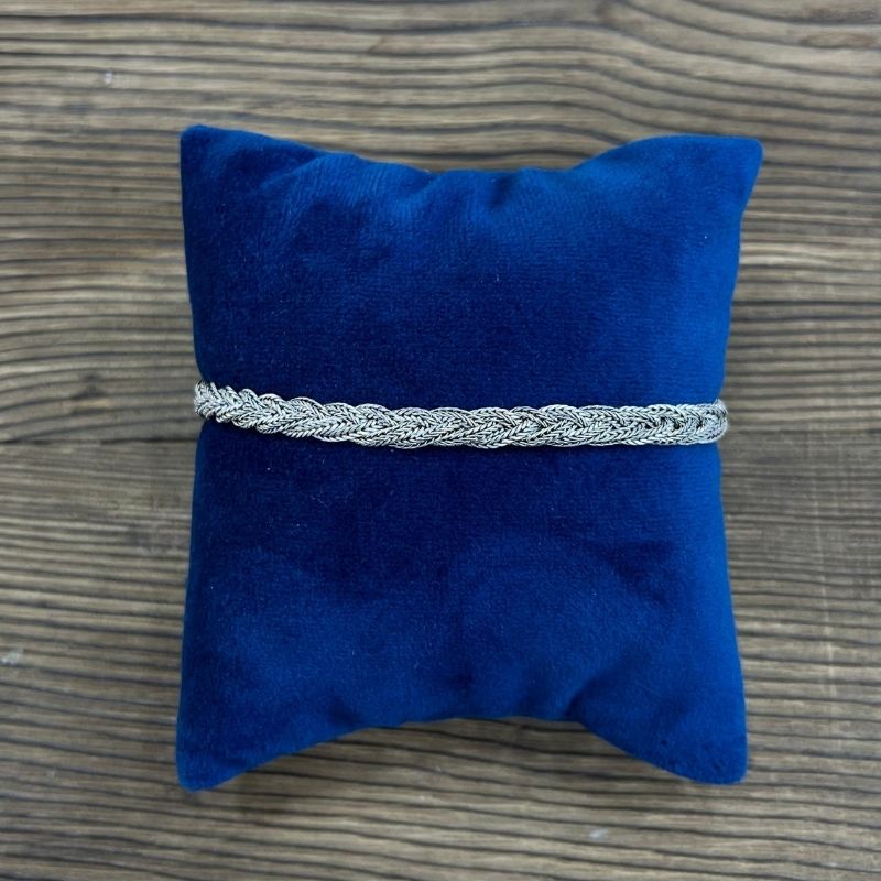 Örme Gümüş Bileklik