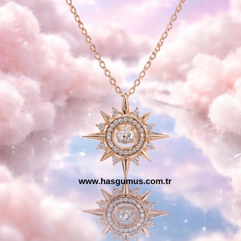 Gümüş Kutup Yıldızı Kolye