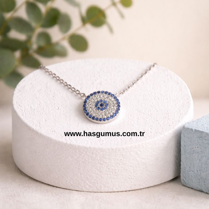 Gümüş Nazar Kolye