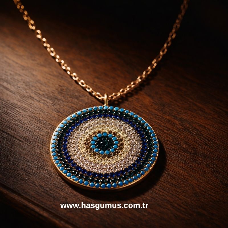 Gümüş Nazar Kolye