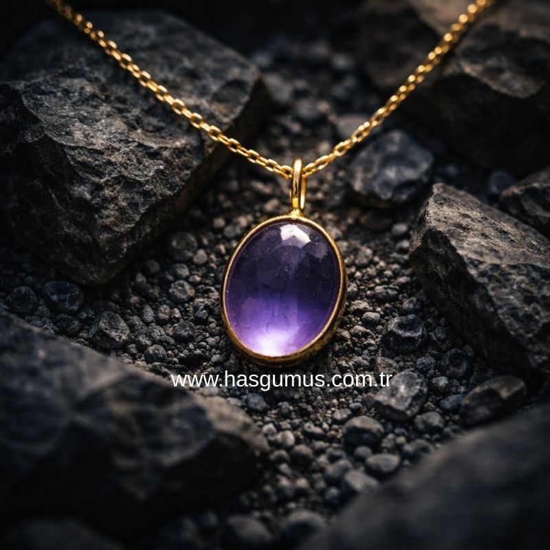 Ametist Taşlı Kolye