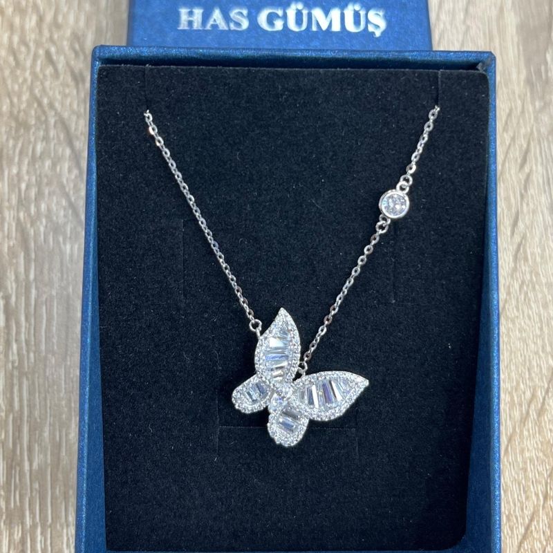 Kelebek Gümüş Kolye