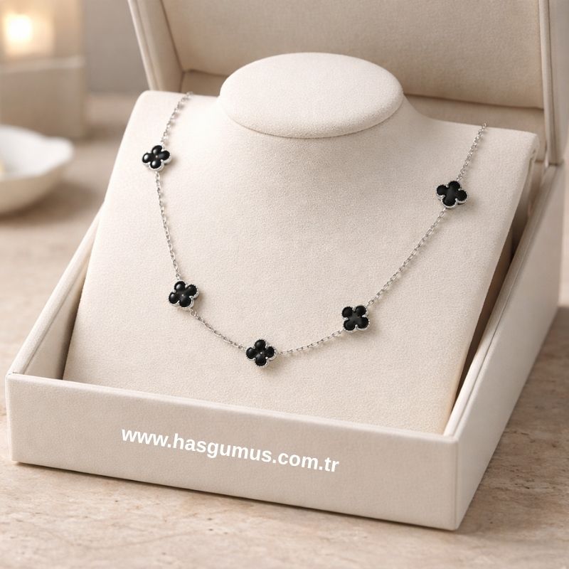 Gümüş Van Cleef Kolye
