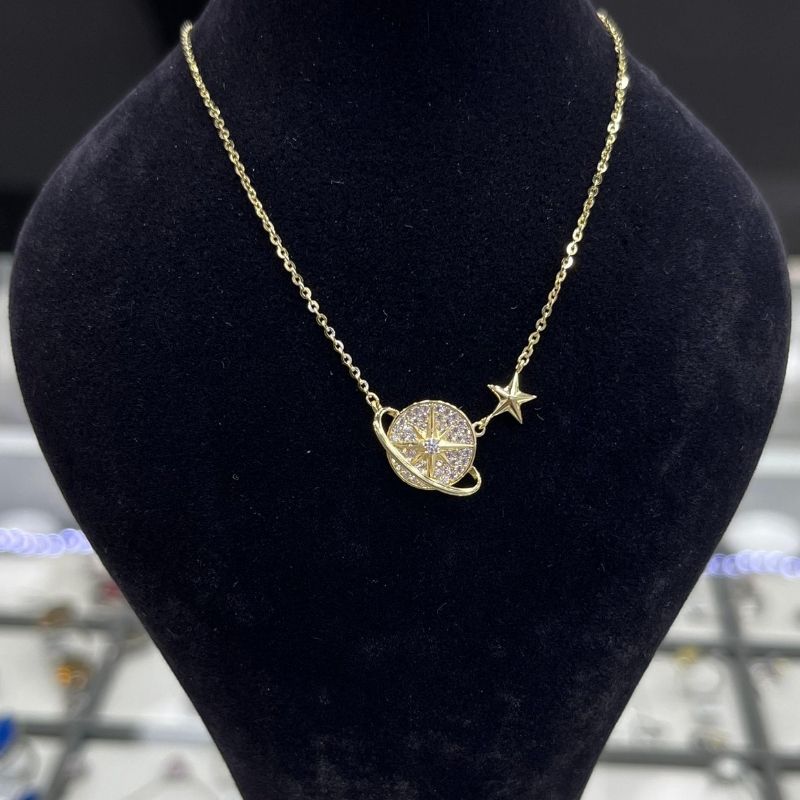 Gezegen Gümüş Kolye