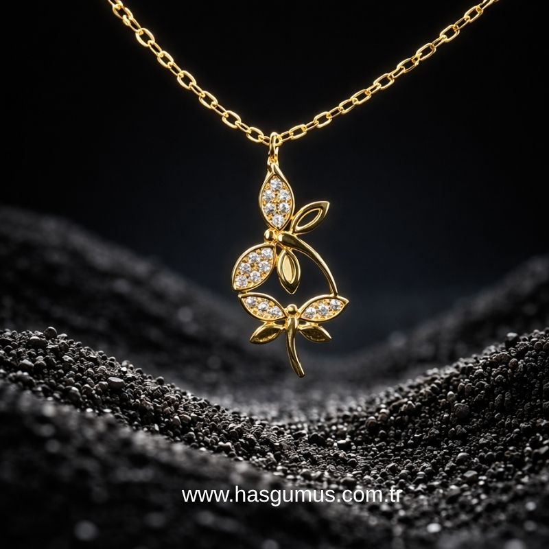 Gümüş Yusufçuk Kolye