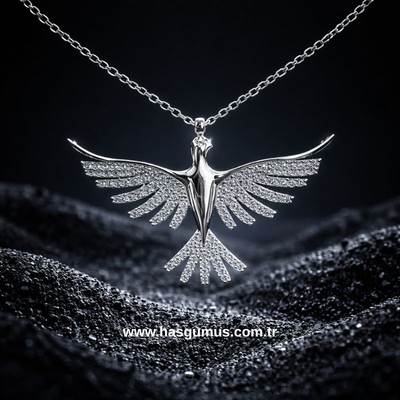 Gümüş Güvercin Kolye