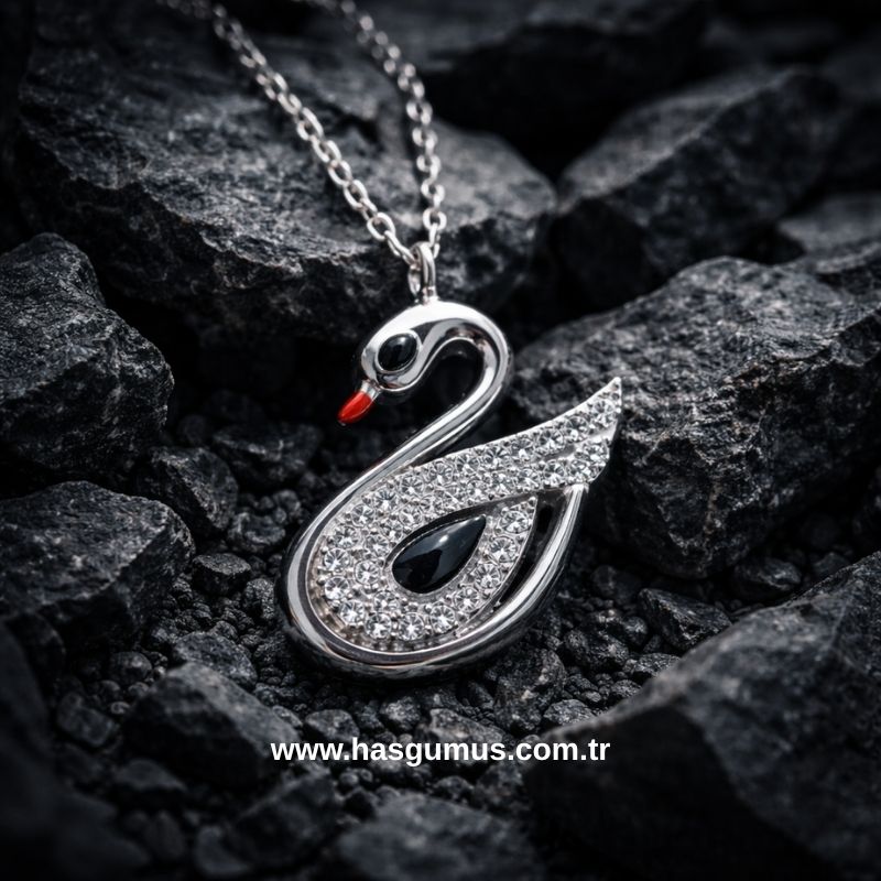 Kuğu Gümüş Kolye