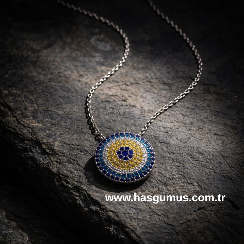 Gümüş Nazar Kolye