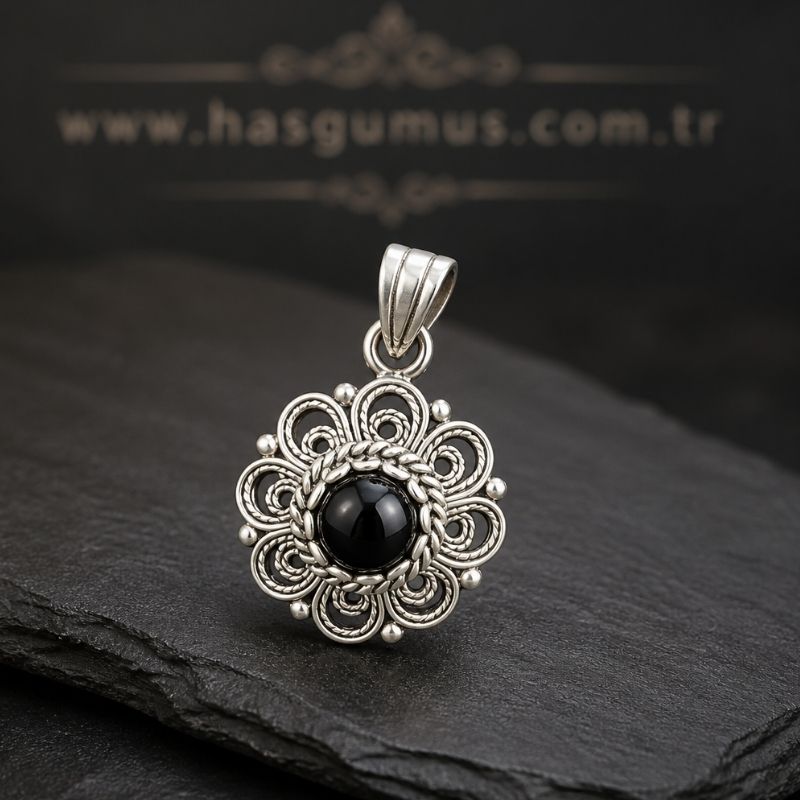 TELKARİ GÜMÜŞ KOLYE UCU