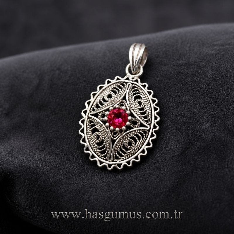 TELKARİ GÜMÜŞ KOLYE UCU