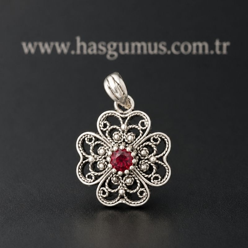 TELKARİ GÜMÜŞ KOLYE UCU