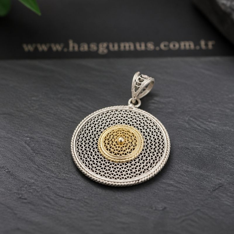 TELKARİ GÜMÜŞ KOLYE UCU