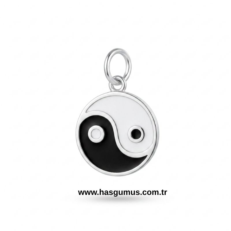 Gümüş Yin-Yang Kolye Ucu
