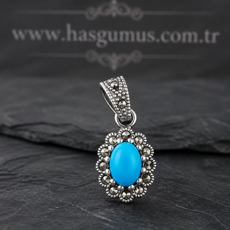 MARKAZİT GÜMÜŞ KOLYE UCU
