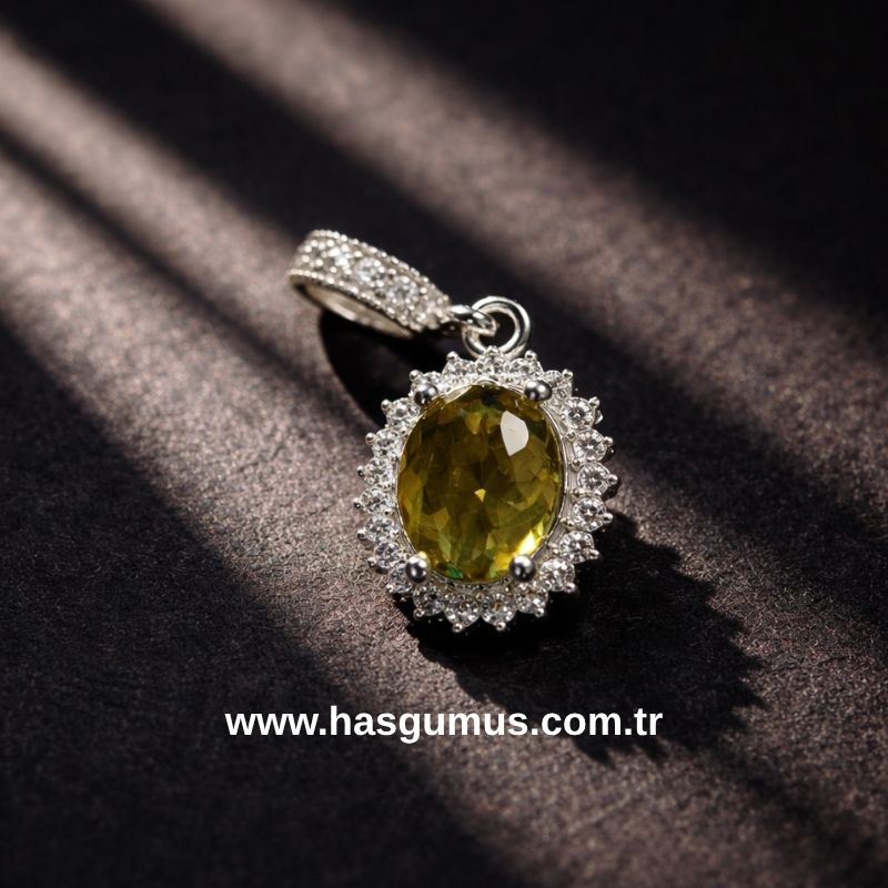 Gümüş Zultanit Kolye Ucu