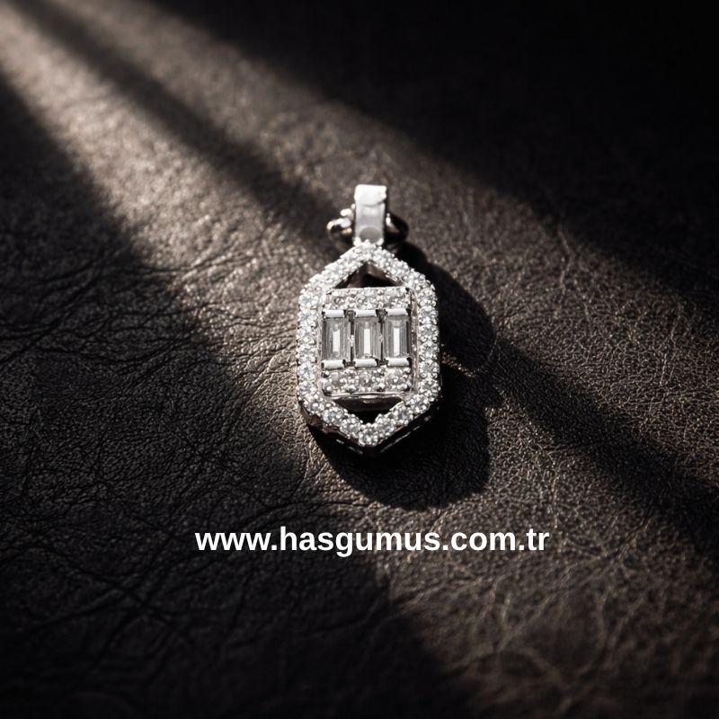Gümüş Baget Kolye Ucu
