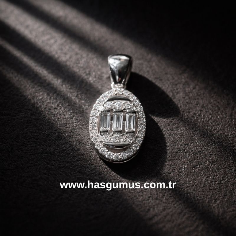 Gümüş Baget Kolye Ucu