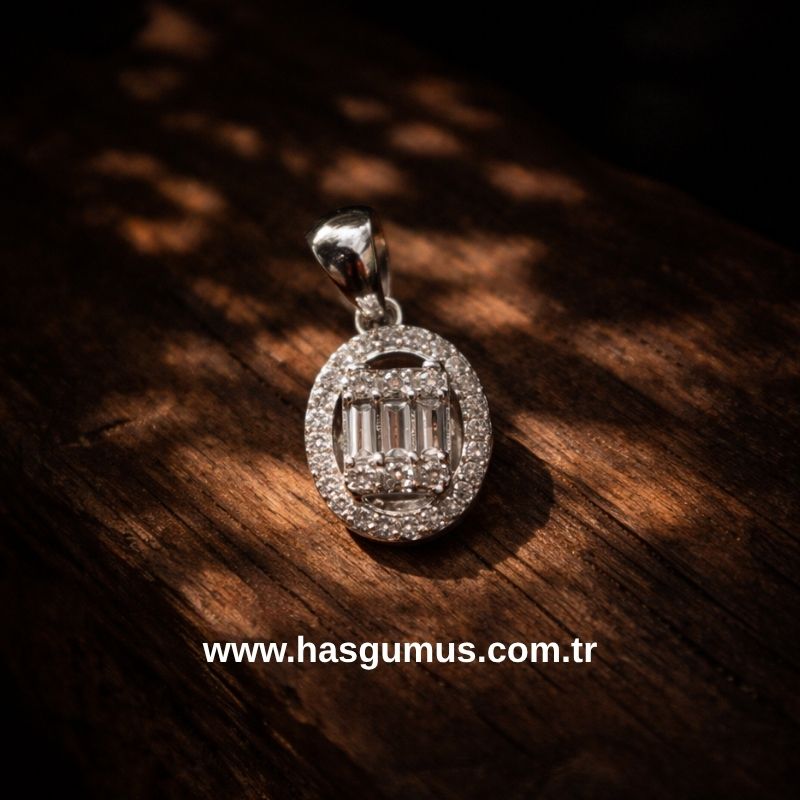 Gümüş Baget Kolye Ucu