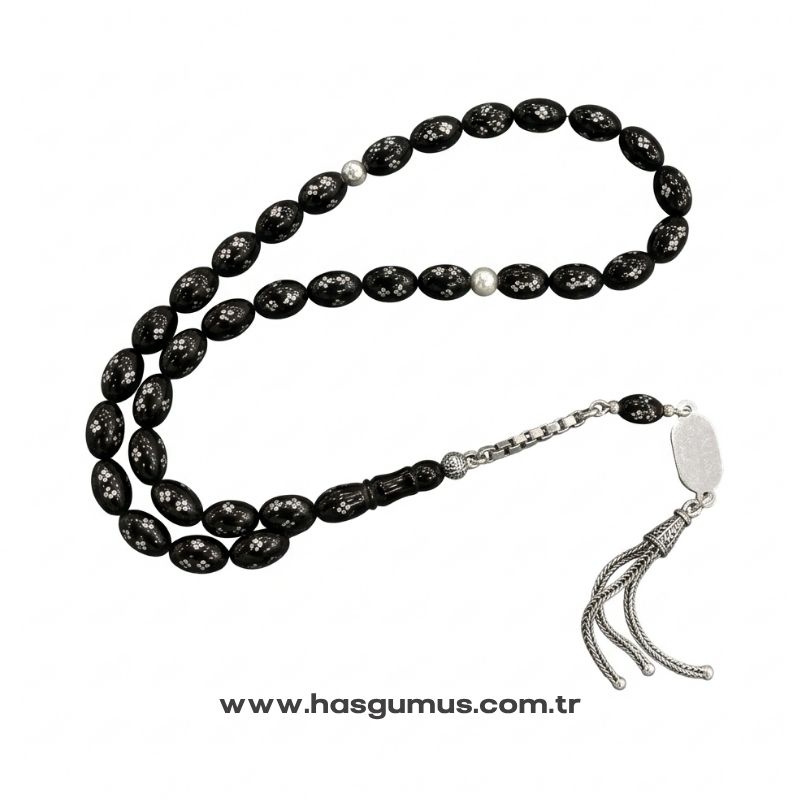 gümüş oltu tesbih